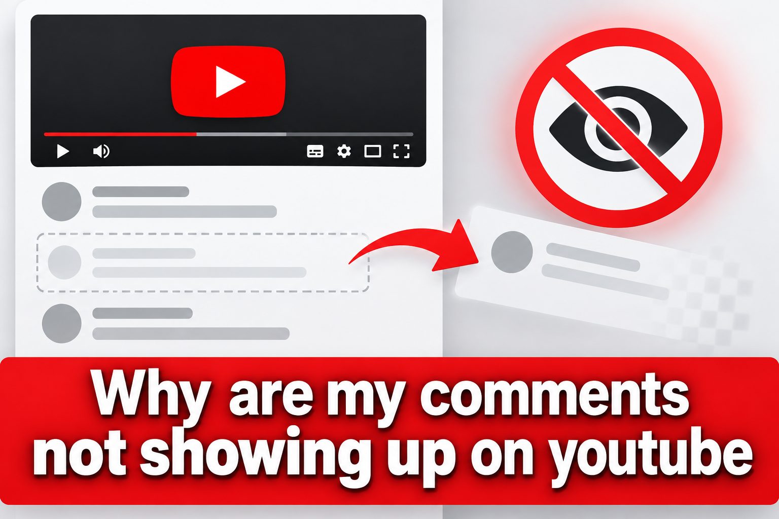 Why are my comments not showing up on YouTube